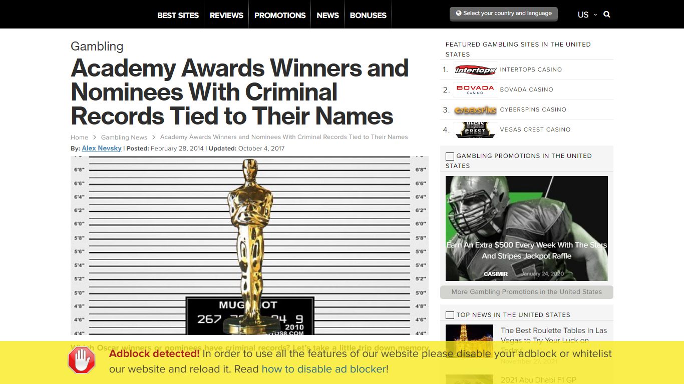 Academy Awards Winners and Nominees With Criminal Records Tied to Their ...