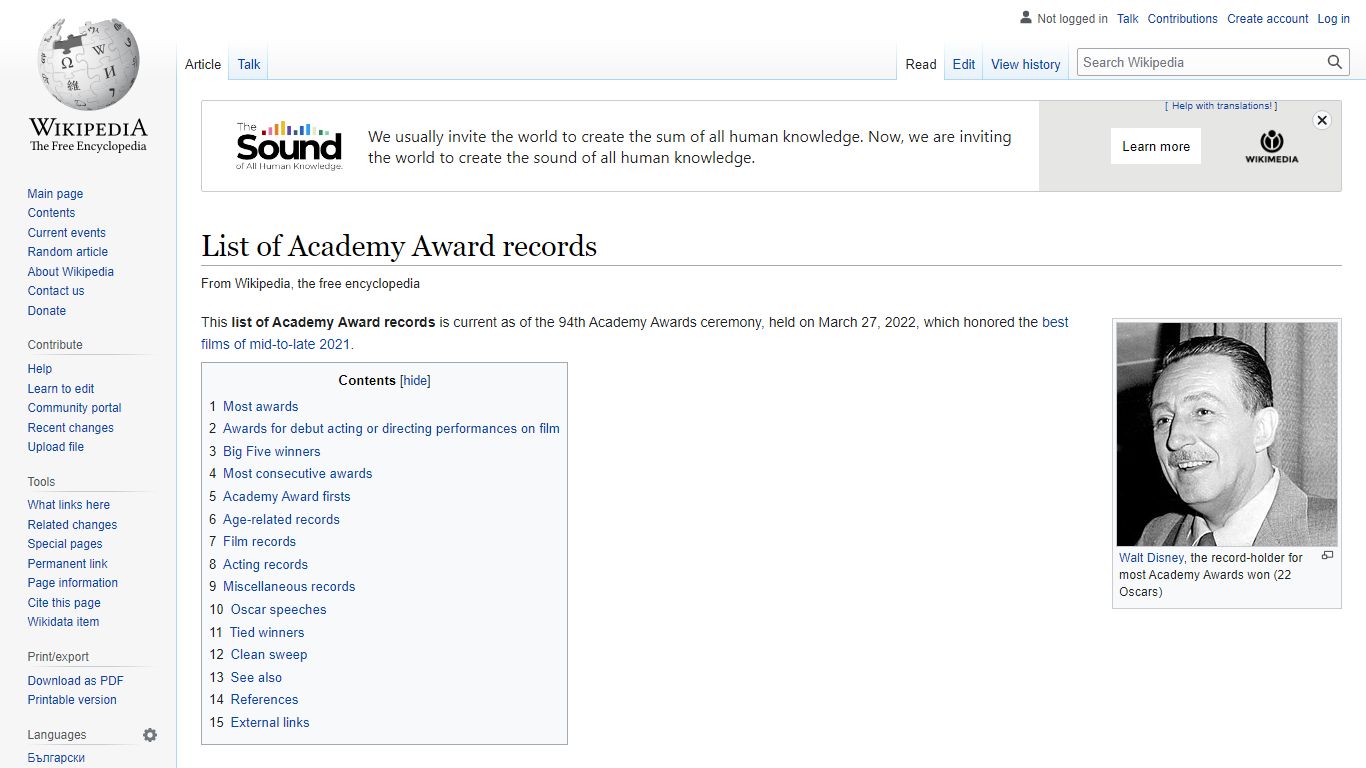 List of Academy Award records - Wikipedia