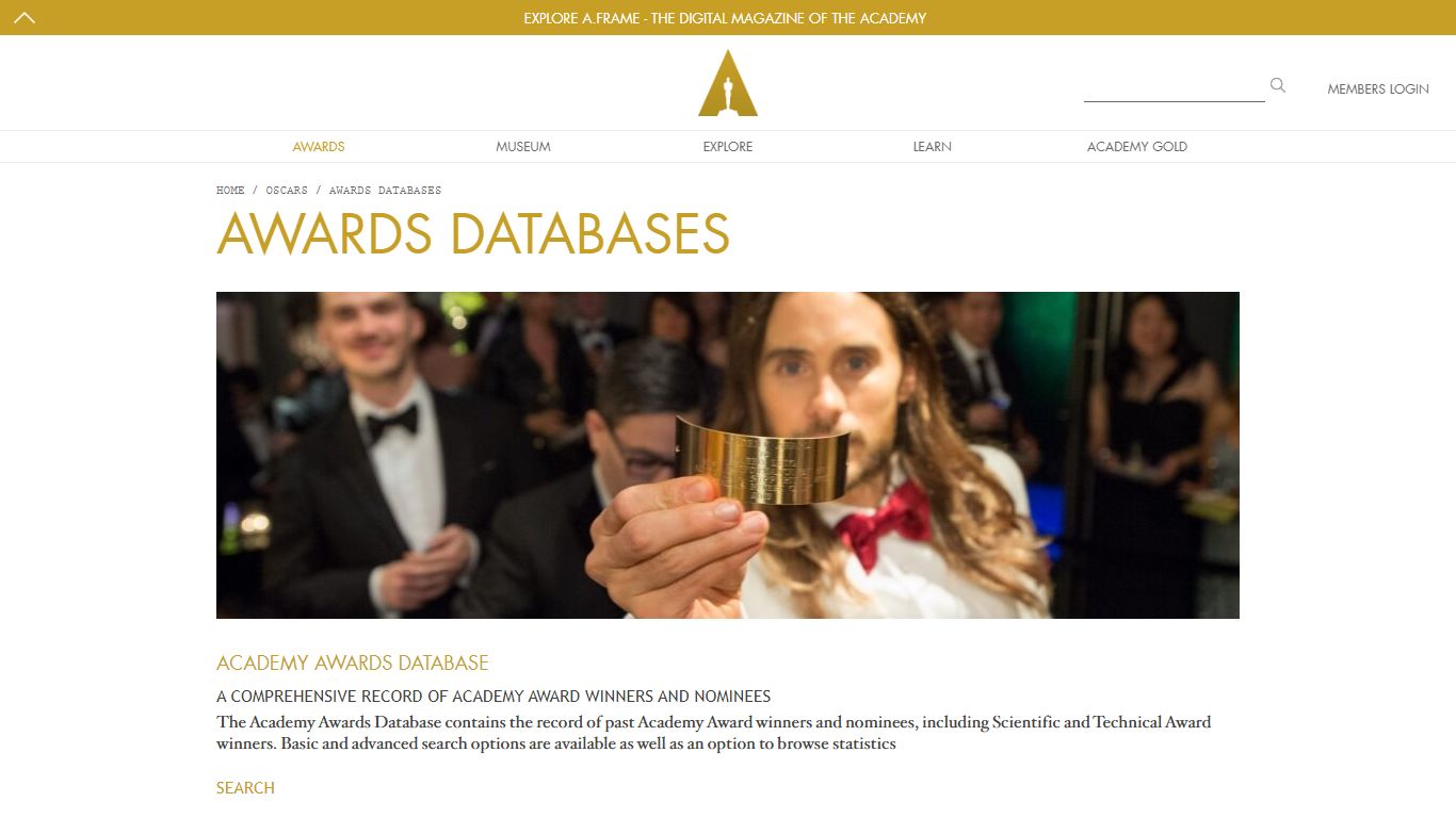 Awards Databases | Oscars.org | Academy of Motion Picture Arts and Sciences